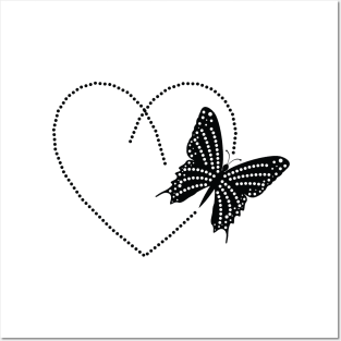 Butterfly with Heart Posters and Art